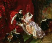 Edward Matthew Ward Leicester and Amy Robsart at Cumnor Hall Spain oil painting artist